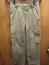 YOUTH BOYS PLACE 1989 CARGO 100 COTTON OLIVE GREEN PANTS SIZE 8 INSEAM 22