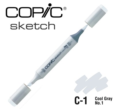 Marqueur à l'alcool Copic Sketch C1 Cool Gray No.1 - Copic