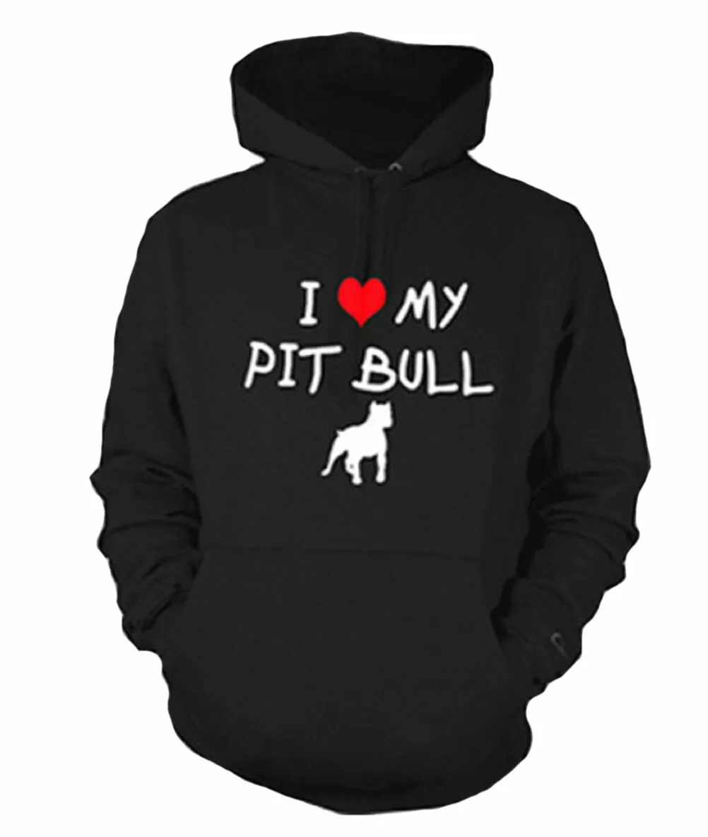 I Heart My Pit Bull Women s Adult Hoodie Sweatshirt Pit Bull Mom
