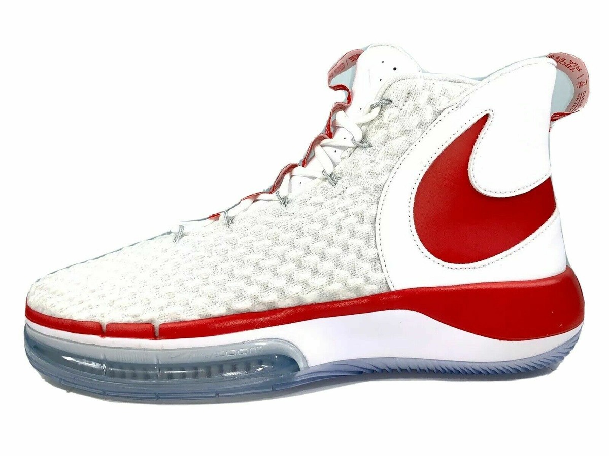 Nike Alphadunk Flyknit TB White Red Basketball Sneakers  display picture 3