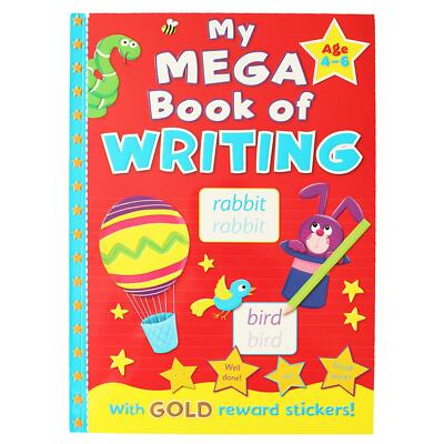 Mega Lernbuch mit goldenen Belohnungsaufklebern Alter 4-6 Jahre - Schreibbuch 2