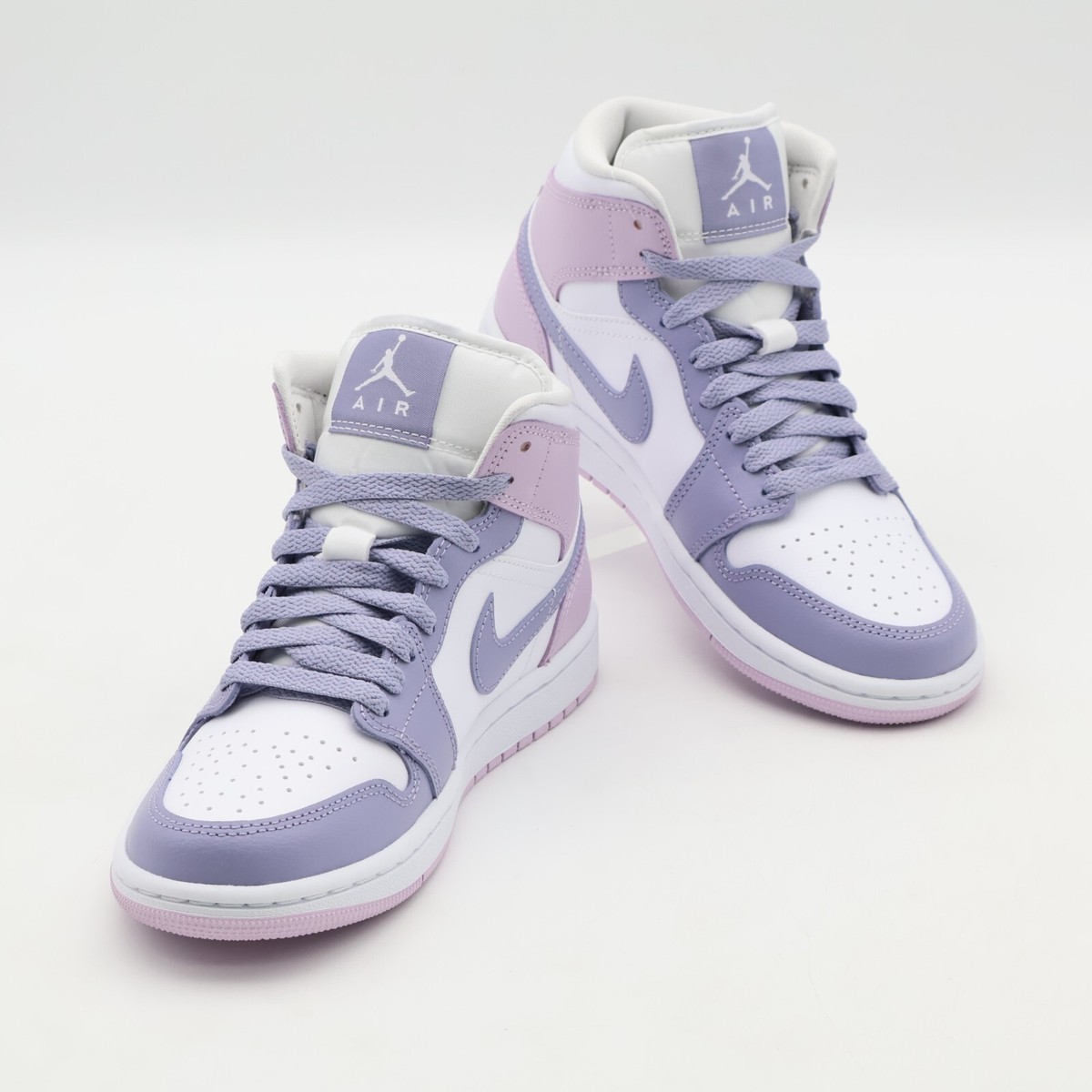 BQ6472-510 Nike Air Jordan 1 Mid Indigo Haze White Doll (Women's