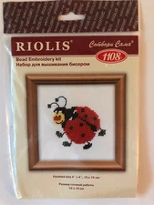 Riolis LADY BUG #1108 Beaded Embroidery Cross Stitch Kit - NIP