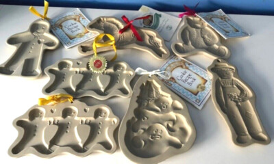 BROWN BAG COOKIE ART HILL DESIGN COOKIE MOLD OR CUT APART 4 PART MOLD-NEW-READ