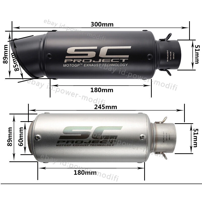 Para Kawasaki Ninja ZX6R ZX636 2009-2023 Puntas Silenciador Sistema de Escape Cabezal Tubo Foto 2 de 4