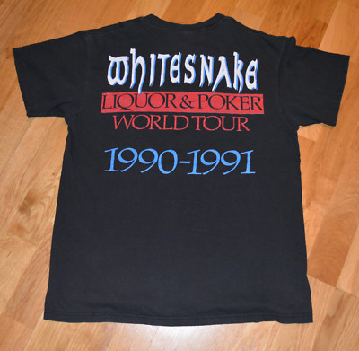 1990-91 WHITESNAKE* rare vintage concert t-shirt (M) 1980s 1990-91 WHITESNAKE* rare vintage concert t-shirt (M) 1980s