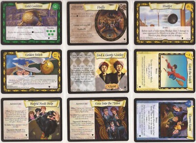 Harry Potter Quidditch Cup TCG - Complete Set of 30 Rare Cards | eBay