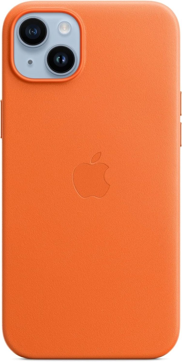 Apple iPhone 14 Plus Leather MagSafe Orange 194253345510| eBay