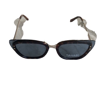 Elie Tahari Tortoise Square Sunglasses Elie Tahari EL215 Tortoise Frame Black Lens Women main image 4