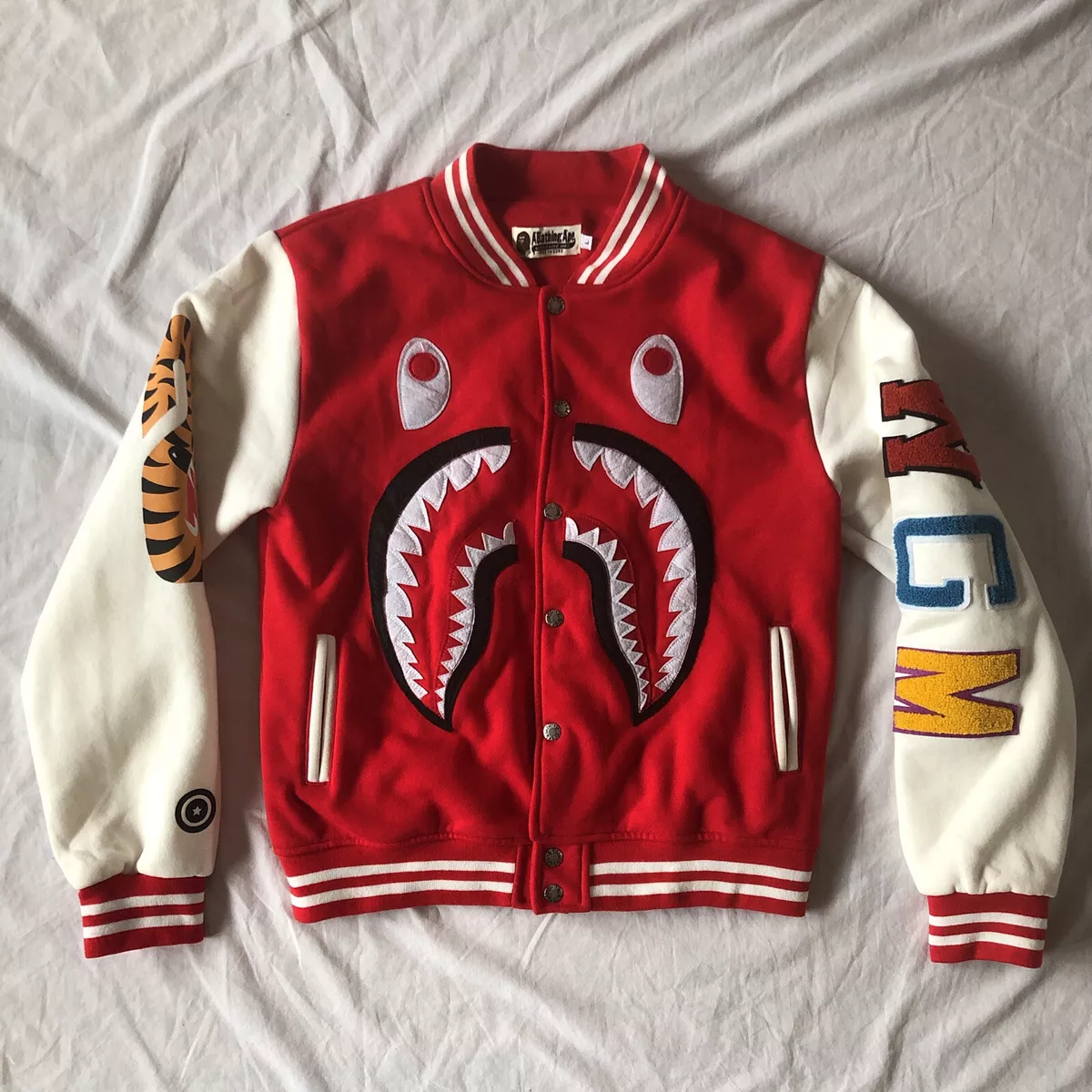 Bape varsity 2025 jacket red
