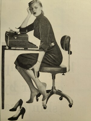 Absorbine Jr. Secretary Aching Feet Foot Care Podiatrist Vintage Print Ad 1952
