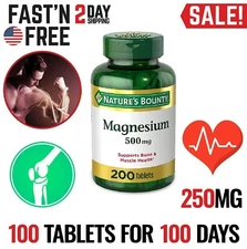Magnesium Supplements Tablets Pills For Nerves Muscles Bones Hormons DNA Heart