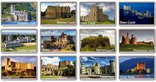 FRIDGE MAGNET - UK CASTLES -- (Various Design) --- Large 
