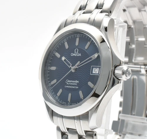 Serviced! [ MINT ] OMEGA Seamaster 120m 2501.81 36mm Blue AT Men's Watch JAPAN