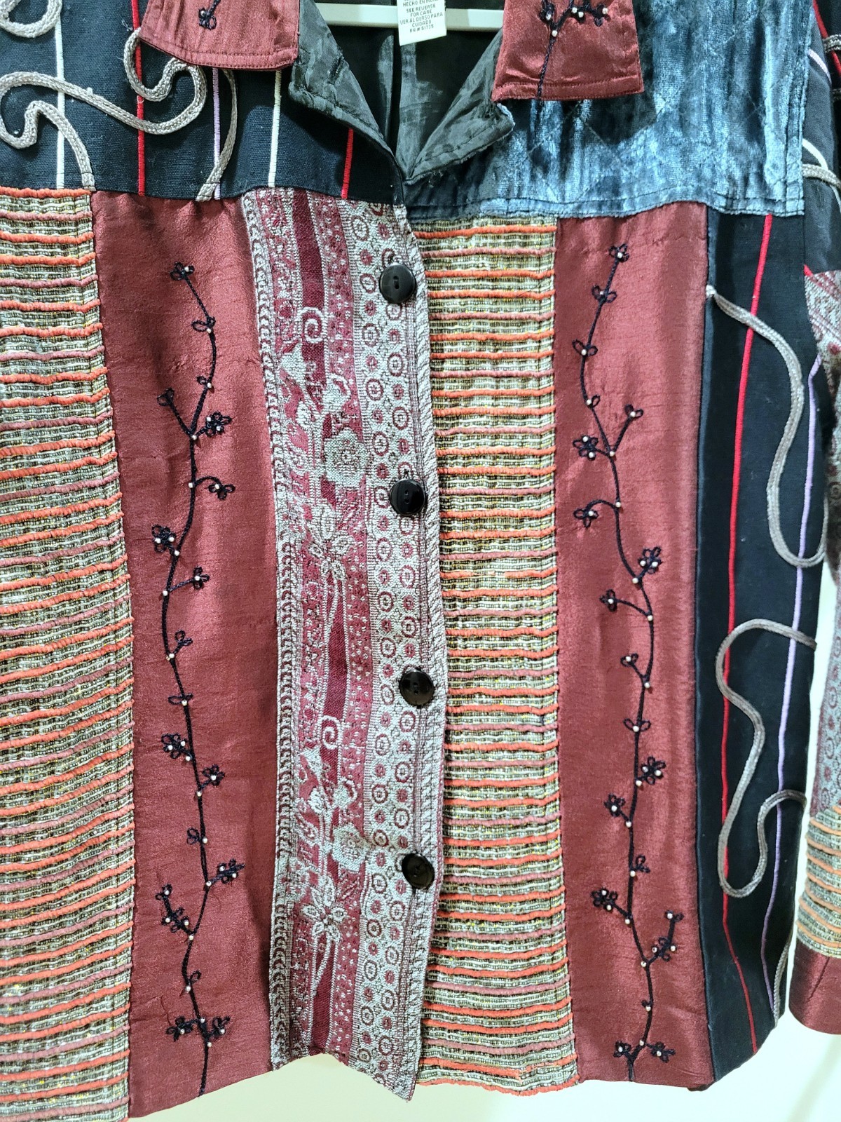 ARTSY Sag Harbor Abstract Patchwork Tapestry Blaz… - image 8