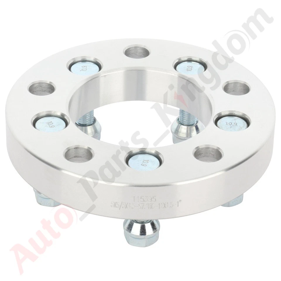 2) Adaptadores de rueda de 1" 5x5 a 5x4,5 rosca M12x1,5 para Chrysler Pacifica Buick Foto 3 de 4