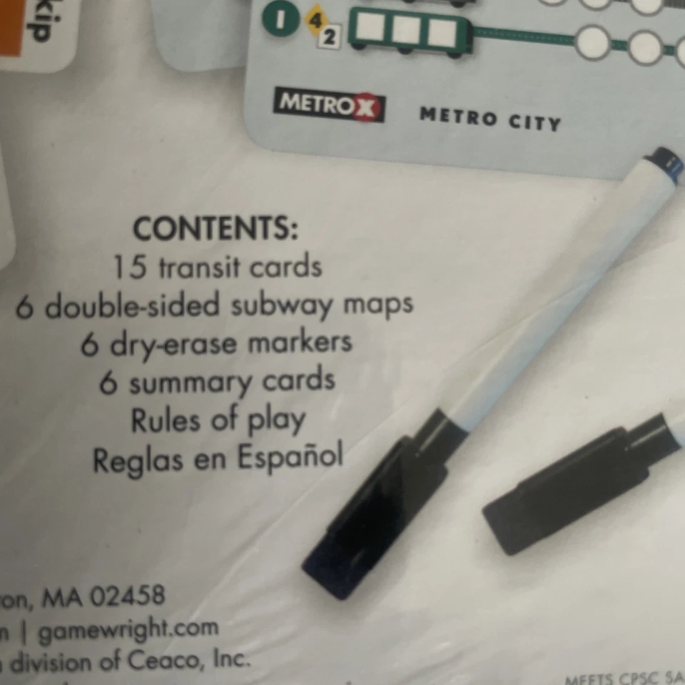 Metro X The Rail And Write Game Gamewright - Image 4 of 4