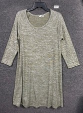Gap Ragland T-Shirt Dress Womens Size M Black Moss Long Sleeves Round Neck 