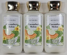 Bath Body Works CUCUMBER MELON Shea Body Lotion 8 oz Lot of 3 Light Clean Fruit