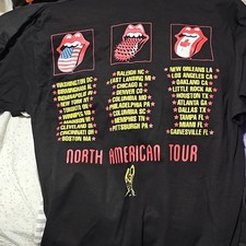 vintage rolling stones concert t shirt Size Is Large