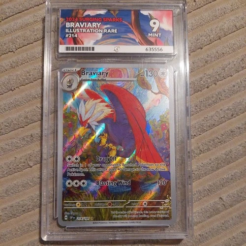 Pokémon TCG 2024 Surging Sparks Braviary 214/191 IR ACE 9 English