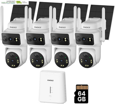 Solar Dual Lens Security Cameras Wireless Outdoor, Home Dual Lens Security Camer