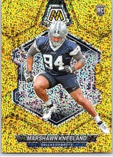 2024 Panini Mosaic  Marshawn Kneeland #353 Gold Sparkle 16/24 Dallas Cowboys