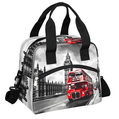 British Red Double Decker Bus Insulated Lunch 