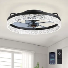Ceiling Fans with Lights and Remote, 20” Ceiling Fan with 3 Blades, Modern Lo...