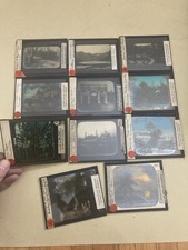 Huge Lot 11 Vintage Antique Magic Lantern Glass Slides India Bombay Cuba England