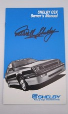Cs Signature 1987 Shelby Csx Owners Manual Supplement Dodge Turbo T-ii 2.2 Nos Cs Signature 1987 Shelby Csx Owners Manual Supplement Dodge Turbo T-ii 2.2 Nos