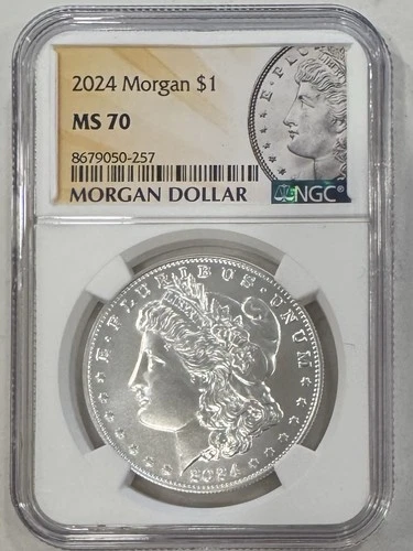 2024 SILVER MORGAN $1 DOLLAR COIN NGC MS70 Perfect Coin!!