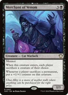 x1 Merchant of Venom R MTG Commander: Secrets of Strixhaven M/NM, English