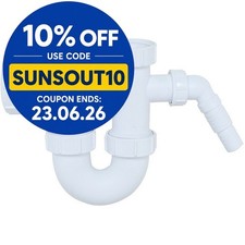 Sinkoro 1 Bowl Kitchen Sink Waste Pipe Kit Easy To Fit Durable