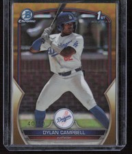 2023 Bowman Draft Dylan Campbell Chrome Gold Refractor #/50