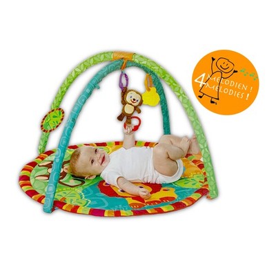 Bright Starts-Jungle mit Musik, Activity Spielmatte Krabbeldecke mit Spielbogen