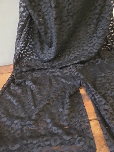 BOZZOLO Womans Black Lace Shorts Body Suit Size Large - Picture 6 of 11