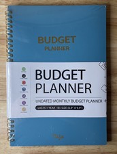 Taja Budget Planner - Monthly Budget Book with Expense Tracker Notebook Blue