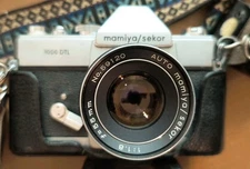 Mamiya Sekor 1000 DTL 35mm SLR Film Camera W/ 55mm 1:1.8 Auto Lens Vintage 