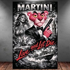 LEINWAND BILD ER XXL ABSTRAKT GEHEIM AGENT COLLAGE PINK POP ART PANTHER BOND ART