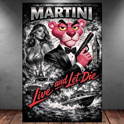 LEINWAND BILD ER XXL ABSTRAKT GEHEIM AGENT COLLAGE PINK POP ART PANTHER BOND ART