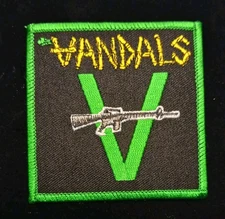 C&D Visionary The Vandals w/ Gun Embroidered Patch Black Authentic Band Merch