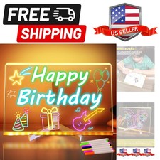 LED Note Board with Colors Birthday Gifts for Teens, Led Message Note Board W...