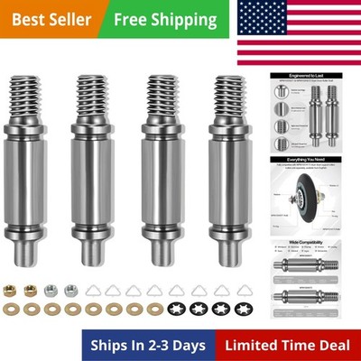 Full Kit 4 Pack & Dryer Drum Support Roller Shaft fits Whirlpool, Kenmore, Ma...