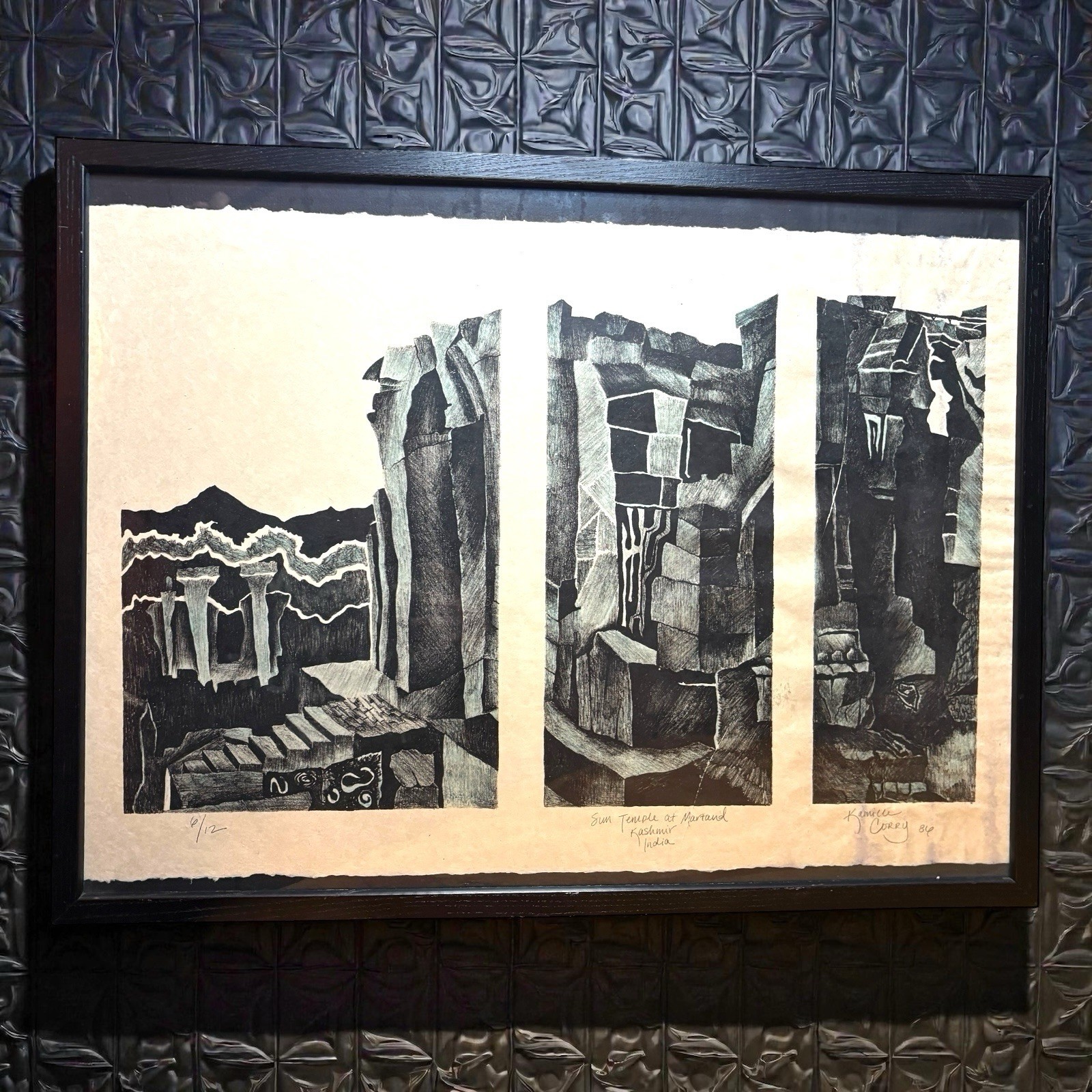 Kamille Corry Signed Limited Edition Print 6/12 Sun Temple Kashmir India 1984