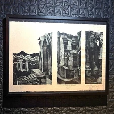 Kamille Corry Signed Limited Edition Print 6/12 Sun Temple Kashmir India 1984