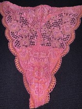 Lily Of France Y2K Vtg Fancy Lace L Panty Thong String Bikini Underwear