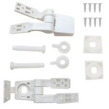1 Set Toilet Seat Hinge Toilet Seat Hinges Parts with Bolt Screws and Nuts fo...
