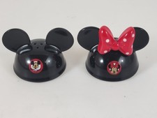 Disney Mickey Mouse and Minnie Mouse Hat (with Ears) Salt and Pepper Shakers Set