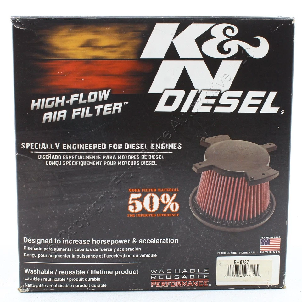 Filtro de aire del motor K&N E-0787 para Dodge Ram 2500 3500 2010-12 Ram 2500 4500 2010 Foto 2 de 2